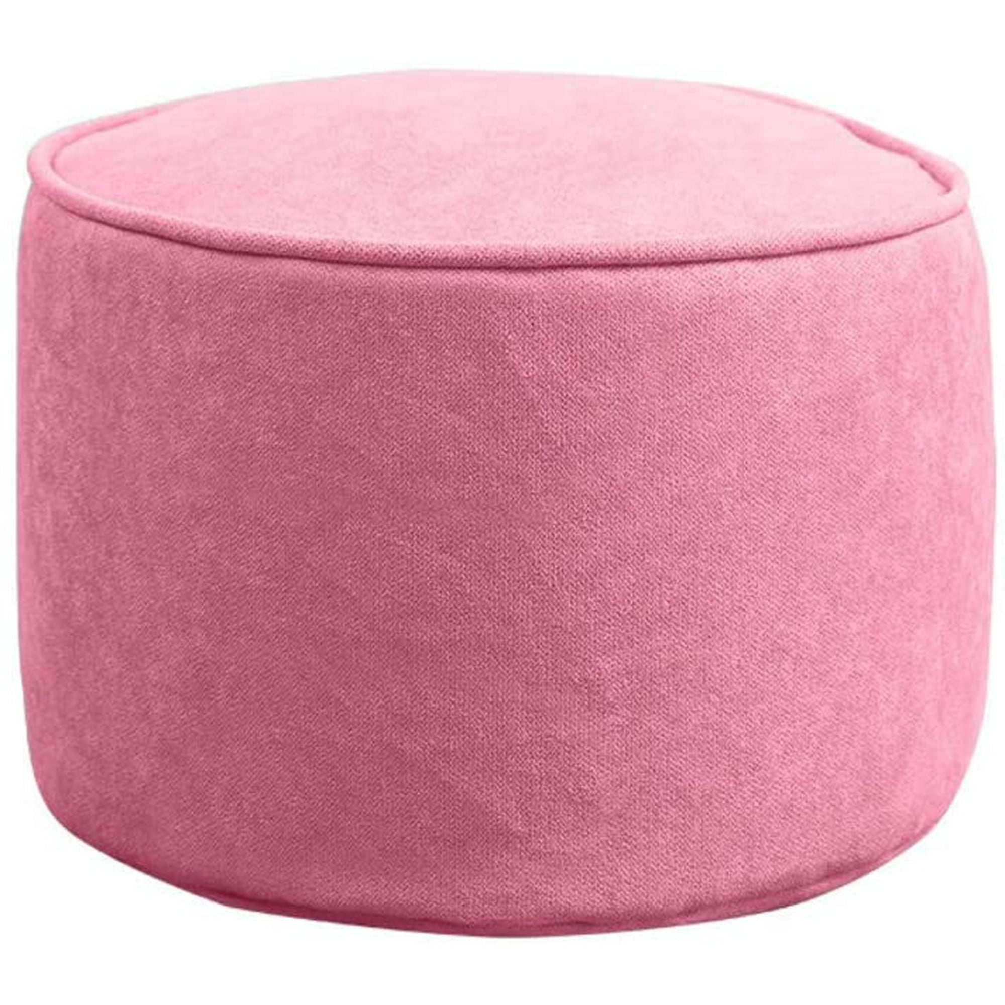 16x16x12inch WT&WT Round Solid Color Pouf,Breathable Removable Washable Comfort Soft Foot Stools Ottomans for Living Room Small Space-Dark Gray 40x40x30cm